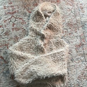 Cute fluffy cream jacket